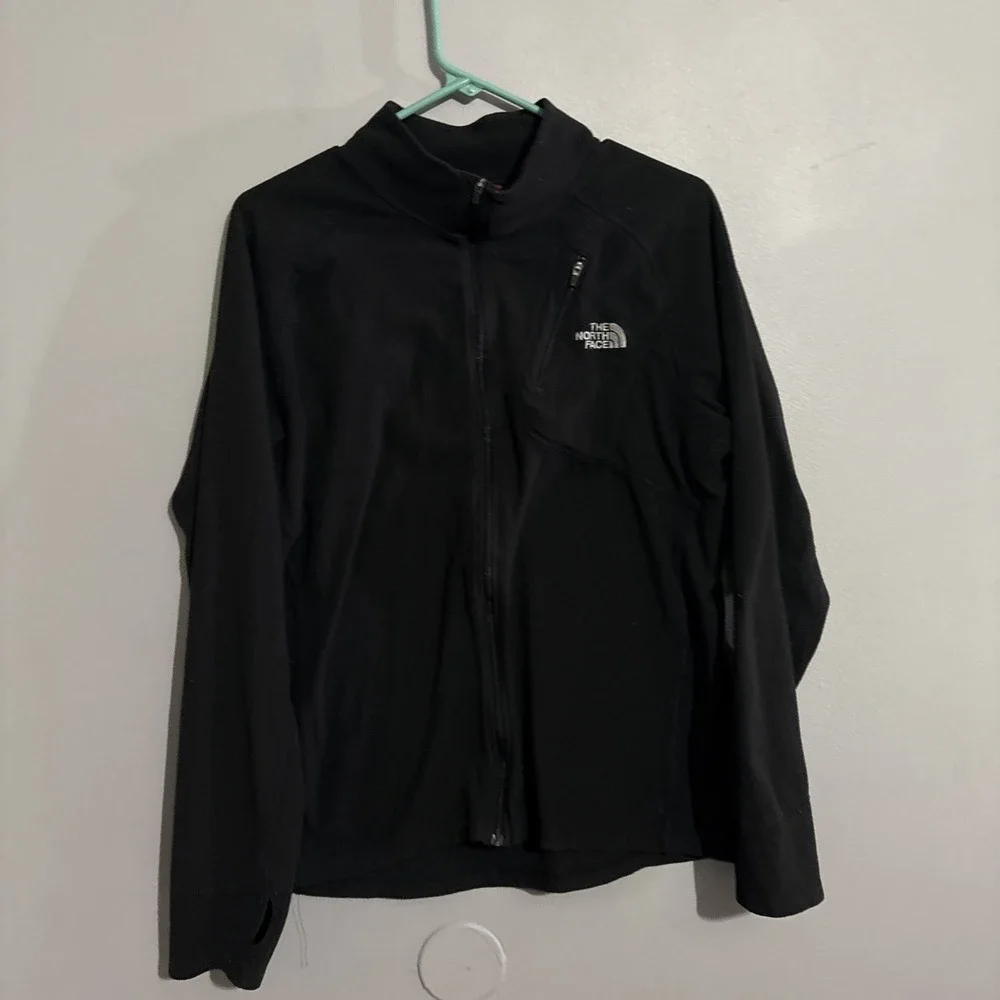 The North Face Fleece Jacket‎ Men's Med Black Full-Zip Classic Athletic Outdoor